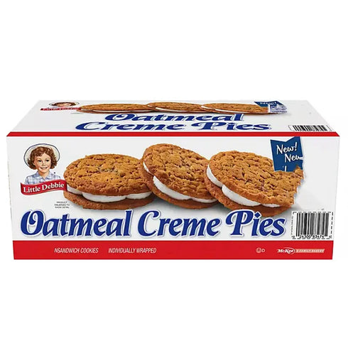 Little Debbie Oatmeal Creme Pies, 1.3 oz, 48 Pack – Soft Oatmeal Cookies with Sweet Creme Filling – Classic Treat for Lunches, Snacks, Parties, or Anytime Enjoyment